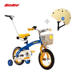 (세트)ZOKO 조코 비틀 12인치 유아동 체인자전거(블루)+ 유아동 어반 헬멧(크림)